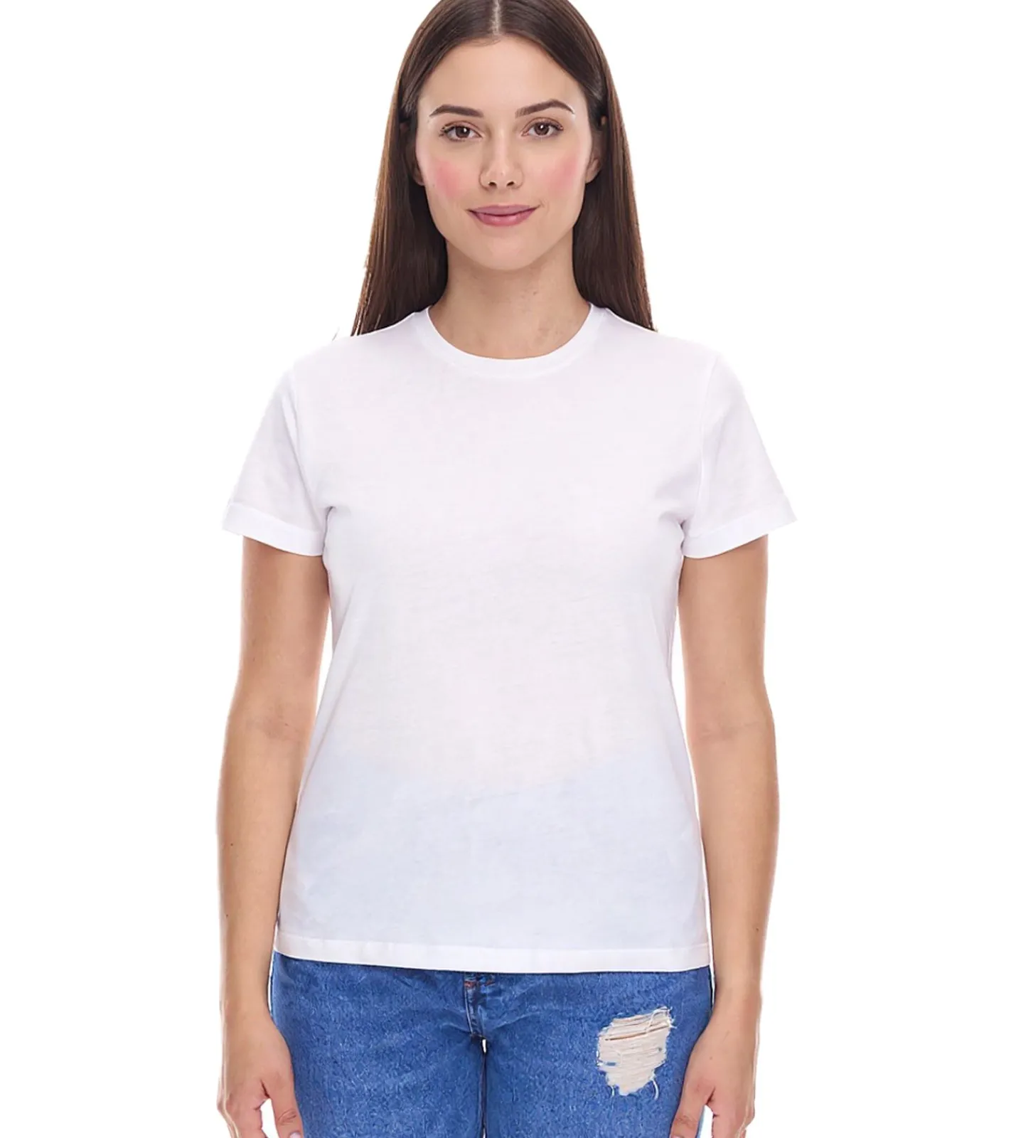 Fitnessmode & Jogginghosen|Tops & T-Shirts*PUMA Blank Base Damen T-Shirt nachhaltiges Baumwoll-Shirt Sport-Shirt Fitness-Shirt 678258 01 Weiß