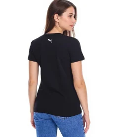 Fitnessmode & Jogginghosen|Tops & T-Shirts*PUMA Blank Base Damen T-Shirt nachhaltiges Baumwoll-Shirt Sport-Shirt Fitness-Shirt 678258 Schwarz oder Weiß