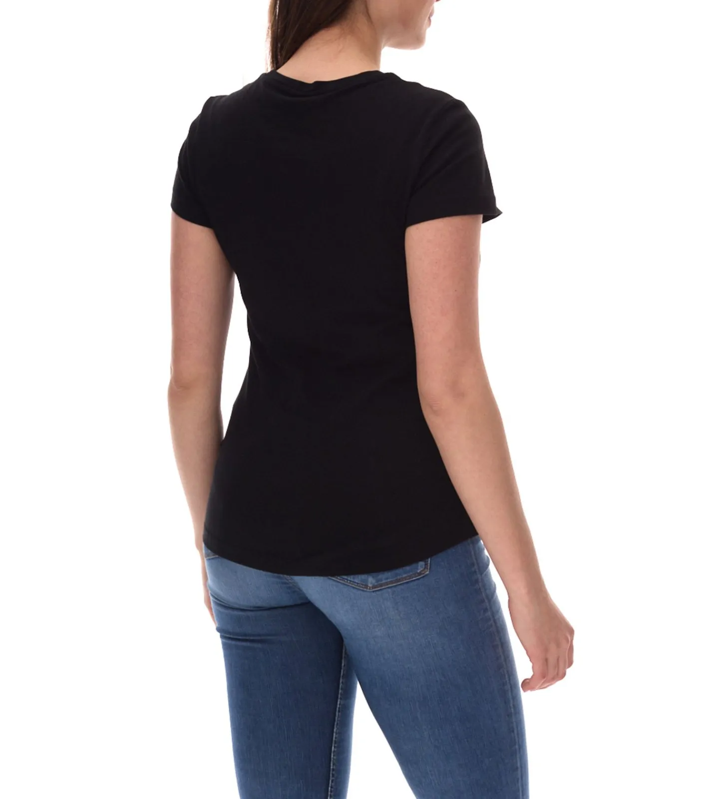 Fitnessmode & Jogginghosen|Tops & T-Shirts*PUMA City Damen Baumwoll-Shirt mit Paris Schriftzug Kurzarm-Shirt Rundhals-Shirt 575957 01 Schwarz/Weiß