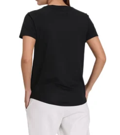 Fitnessmode & Jogginghosen|Tops & T-Shirts*PUMA Damen leichtes T-Shirt mit -Logo Kurzarm-Shirt Rundhals-Shirt 585941 01 Schwarz/Weiß