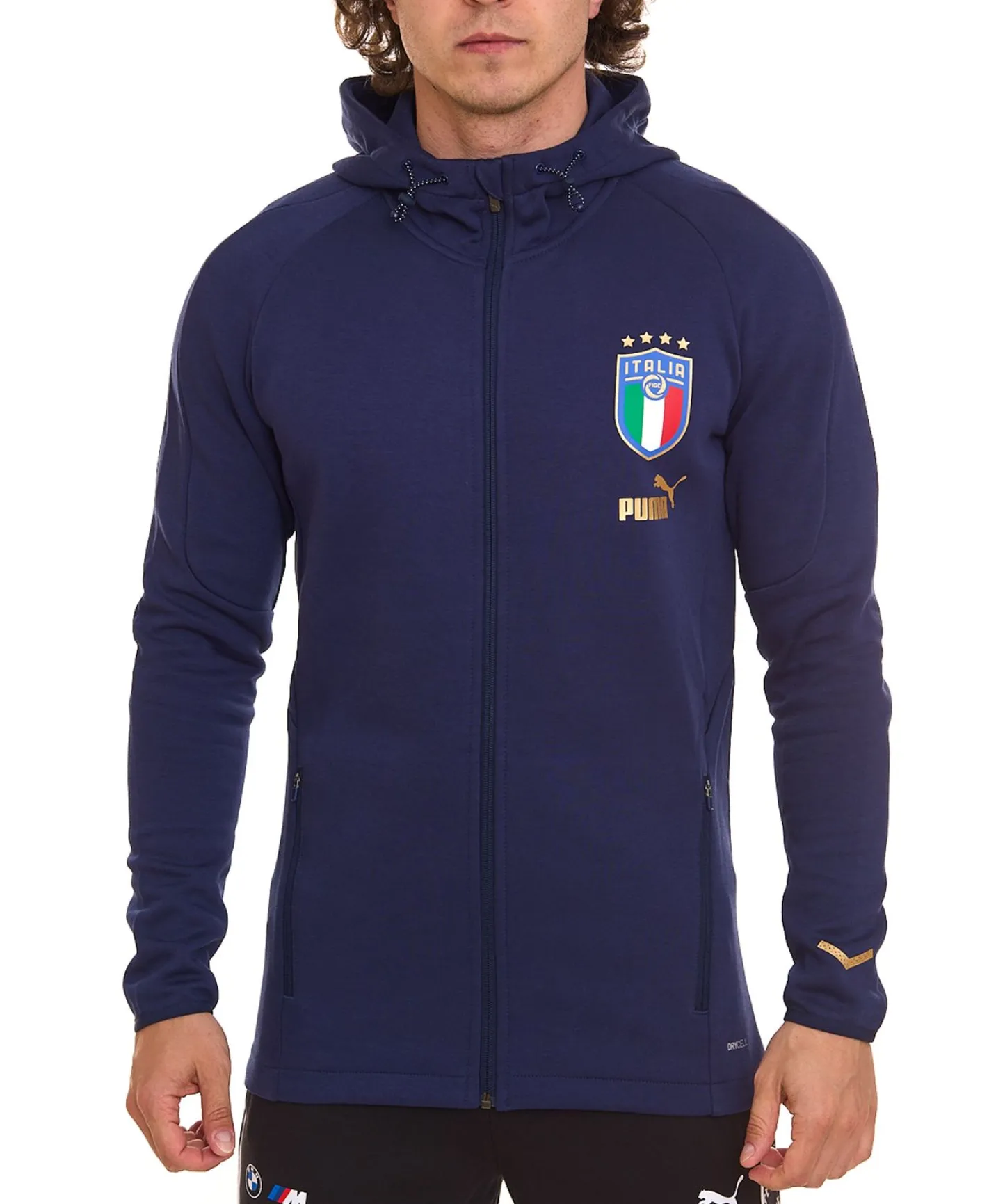 Ballsport|Jacken & Mäntel*PUMA FIGC Coach Herren Sweat-Jacke Trainings-Jacke Italien Fanwear 767108 13 Dunkelblau