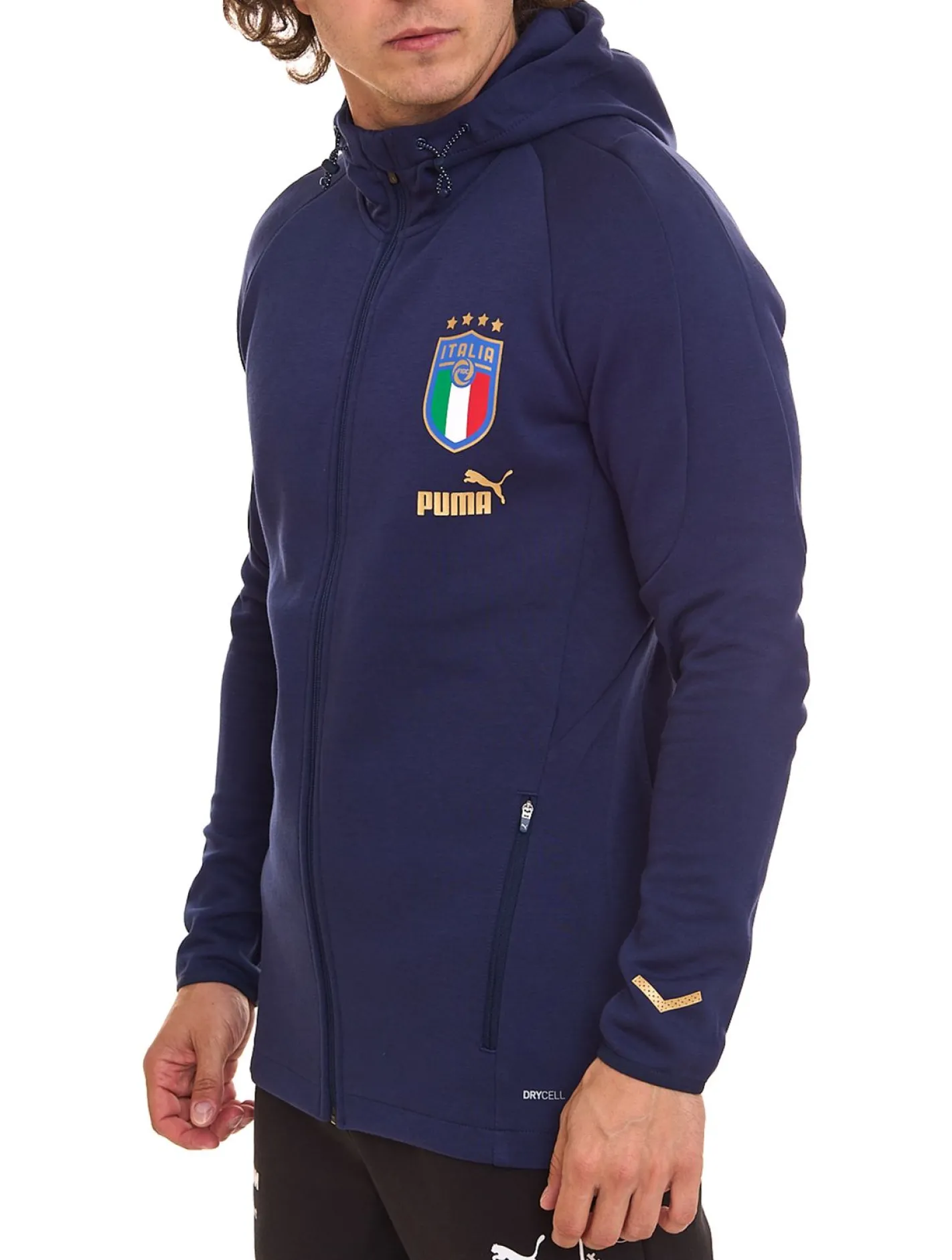 Ballsport|Jacken & Mäntel*PUMA FIGC Coach Herren Sweat-Jacke Trainings-Jacke Italien Fanwear 767108 13 Dunkelblau