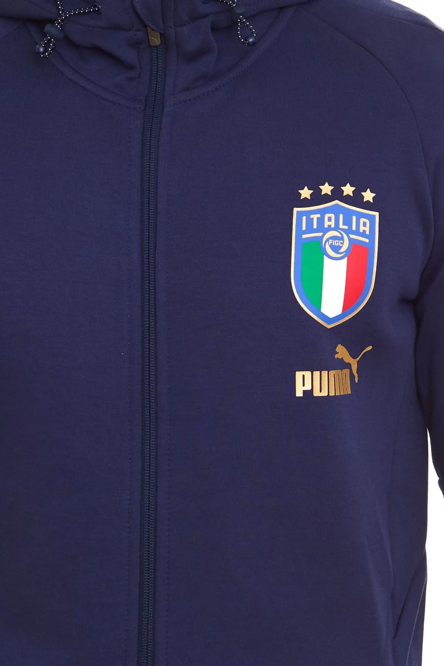 Ballsport|Jacken & Mäntel*PUMA FIGC Coach Herren Sweat-Jacke Trainings-Jacke Italien Fanwear 767108 13 Dunkelblau