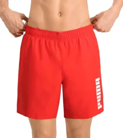 Nachtwäsche & Bademode*PUMA Herren Bade-Shorts Sommer-Shorts mit Taschen stylische Schwimm-Hose Bademode Schwarz oder Rot
