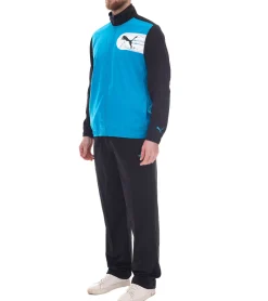 Sportoberbekleidung|Jogginghosen & Fitnessmode*PUMA Herren Trainings-Anzug trendiger Sport-Anzug Fitness-Anzug 831779 in oder Blau/Schwarz Weiß/Navy