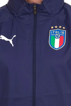 Sportoberbekleidung|Jacken & Mäntel*PUMA Italien 2022 Herren Trainingsjacke mit versteckter Kapuze All-Wetter-Jacke rainCELL 767068 04 Blau