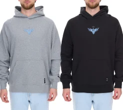 Pullover & Sweater*PUMA Melo Alwayz On Hoodie nachhaltiger Herren Kapuzen-Pullover Baumwoll-Hoodie 320 g/cm² 625991 Schwarz oder Grau meliert