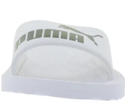 Zehentrenner & Sandalen*PUMA Purecat Bade-Latschen für Damen und Herren Sommer-Schlappen mit EVA-Sohle 360262 17 Weiß/Schwarz