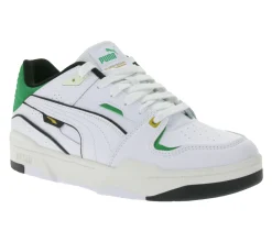 Sneaker & Turnschuhe|Turnschuhe & Sneaker*PUMA SLIPSTREAM Echtleder-Schuhe im Retro-Vibe Freizeit-Sneaker mit farbigen Akzenten Schnür-Schuhe 39326601 Weiß/Grün