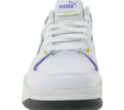 Sneaker & Turnschuhe|Turnschuhe & Sneaker*PUMA SLIPSTREAM Echtleder-Schuhe im Retro-Vibe Freizeit-Sneaker mit farbigen Akzenten Schnür-Schuhe 393266 Weiß/Lila oder Weiß/Grün