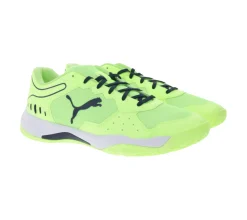 Hallenschuhe|Sneaker & Turnschuhe*PUMA Solarsmash RCT Damen & Herren Hallenschuhe atmungsaktive Sport-Schuhe mit EVA Sohle Paddle-Schuhe Tennis-Schuhe 107297 01 Gelb