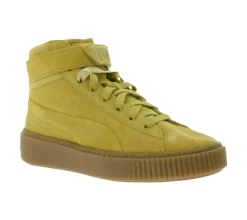 Turnschuhe|Sneaker & Turnschuhe*PUMA Suede Platform Mid Damen Plateau-Sneaker Echt-Leder Hi-Top Sneaker 366018 03 Sand-Beige