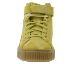Turnschuhe|Sneaker & Turnschuhe*PUMA Suede Platform Mid Damen Plateau-Sneaker Echt-Leder Hi-Top Sneaker 366018 03 Sand-Beige