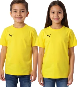T-Shirts & Tank Tops*PUMA TeamGoal 23 Jungen & Mädchen Sport-Shirt Baumwoll-Shirt mit Logo-Patch T-Shirt 656709 07 Gelb