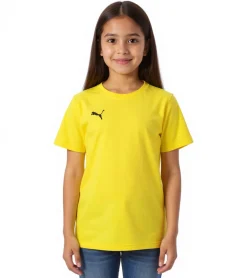 T-Shirts & Tank Tops*PUMA TeamGoal 23 Jungen & Mädchen Sport-Shirt Baumwoll-Shirt mit Logo-Patch T-Shirt 656709 07 Gelb