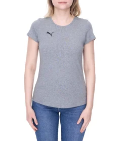 Fitnessmode & Jogginghosen|Tops & T-Shirts*PUMA TeamGoal23 Damen T-Shirt Sport-Shirt Baumwoll-Shirt mit Logo-Patch Fitness-Shirt 657085 Grau, , Blau oder Schwarz Rot