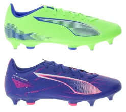 Fußballschuhe|Ballsport*PUMA ULTRA 5 PLAY MxSG Fußball-Schuhe mit festen Metallstollenspitzen Trainings-Schuhe Sport-Schuhe Schnür-Schuhe Fitness-Zubehör 107904 Neon-Grün/Blau oder Lila/Pink
