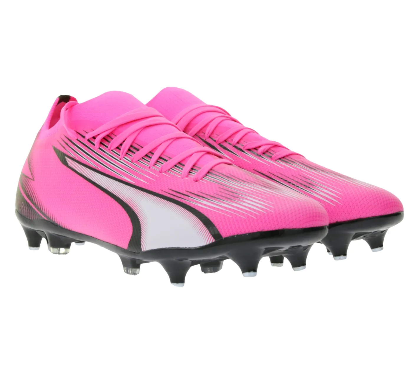 Fußballschuhe|Ballsport*PUMA Ultra Match Mxsg Fußball-Schuhe Schraubstollen-Schuhe mit GripControl Pro-Technologie Trainings-Schuhe Schnür-Schuhe 107753 01 Pink/Schwarz