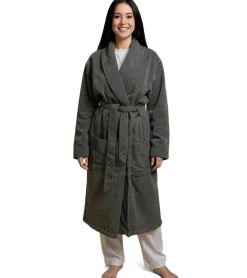 Bademode & Nachtwäsche|Nachtwäsche & Bademode*PUMA Unisex Bademantel mit zwei offenen Seitentaschen Morgen-Mantel 660008 41 Grau