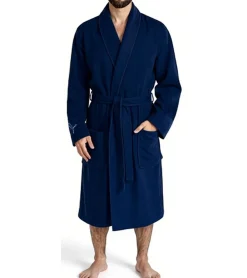 Bademode & Nachtwäsche|Nachtwäsche & Bademode*PUMA Unisex Bademantel mit zwei offenen Seitentaschen Morgen-Mantel 660008 Navy, Rot, Weiß oder Schwarz