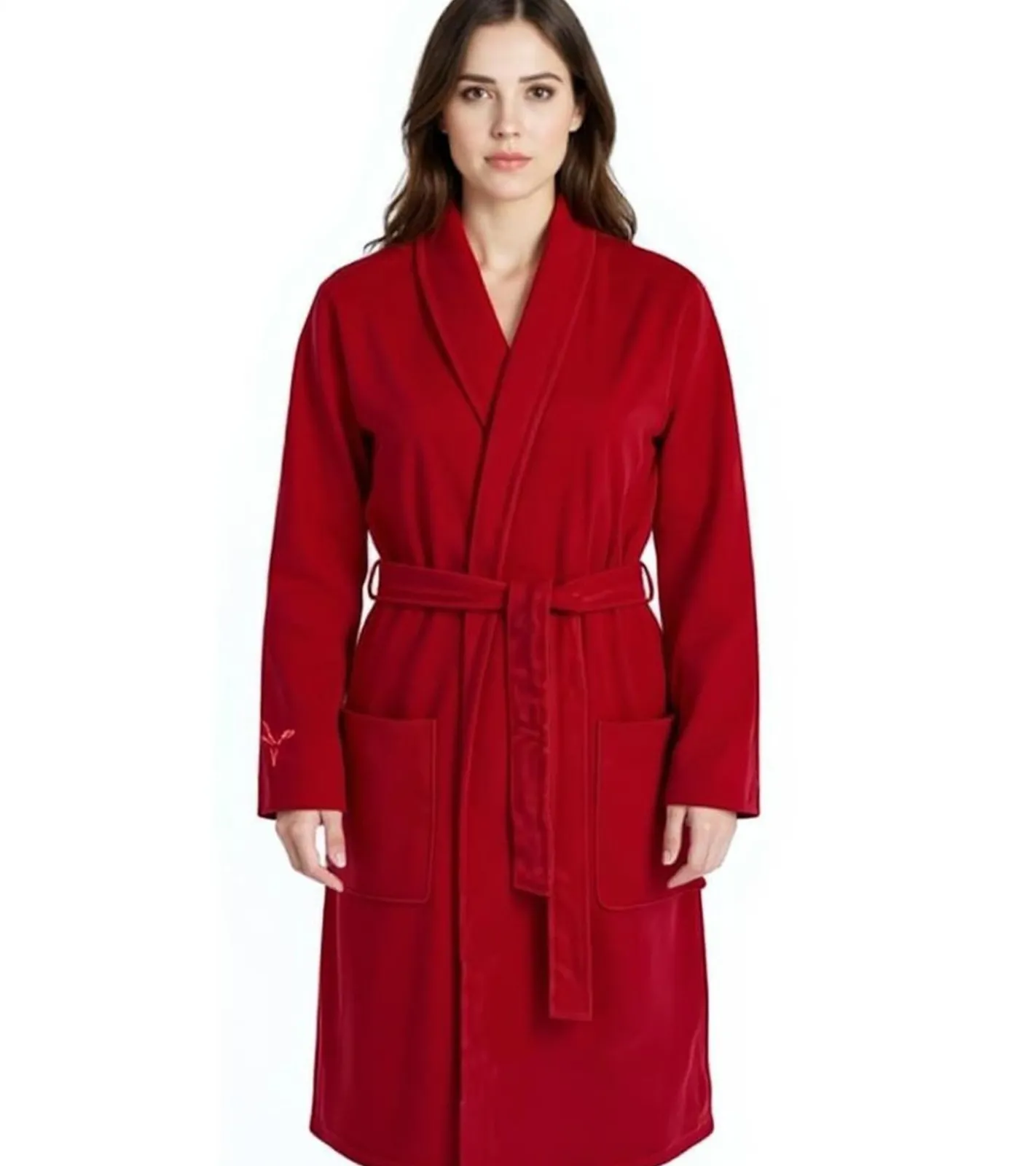 Bademode & Nachtwäsche|Nachtwäsche & Bademode*PUMA Unisex Bademantel mit zwei offenen Seitentaschen Morgen-Mantel 660008 Navy, Rot, Weiß oder Schwarz