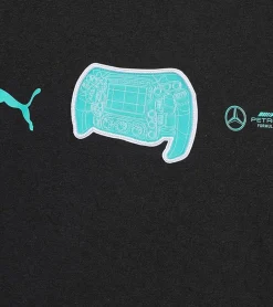 T-Shirts & Tank Tops*PUMA X Mercedes-Benz AMG Petronas F1 Graphic-Tee Herren T-Shirt mit Lenkrad-Print Baumwoll-Shirt 621155 01 Schwarz