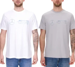 T-Shirts & Tank Tops*PUMA X Mercedes-Benz AMG Petronas F1 Herren T-Shirt stylisches Baumwoll-Shirt 621157 Grau oder Weiß