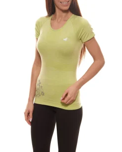 Tops & T-Shirts|Sportoberbekleidung*RAIDLIGHT Yoga Atletic Shirt flexibles Damen Sport T-Shirt mit Rundhals Grün