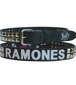 Gürtel*BioworldMerch Ramones Gürtel der Punk-Band für Damen oder Herren verstellbarer Freizeit-Gürtel BT103980RAM4 Schwarz