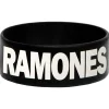 Schmuck*BioworldMerch Ramones Gummi-Armband Punk-Band mit Ramones-Schriftzug Fan-Artikel WB151095RAM Schwarz/Weiß