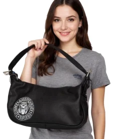 Rucksäcke & Taschen*BioworldMerch RAMONES Punkrock-Band Schulter-Tasche Damen Handtasche mit breitem Riemen LM108440RAM0 Schwarz/Grau