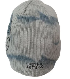 Caps & Mützen*BioworldMerch RAMONES Rockband Schirm-Beanie mit Band-Print Strick-Mütze mit Patch Fan-Beanie KC100814RAM Grau