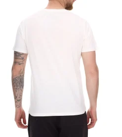 T-Shirts & Tank Tops*RE:COVERED X BSA Herren T-Shirt mit Birmingham Motorrad-Print Baumwoll-Shirt Rundhals-Shirt MMBSA296 Ecru-Weiß