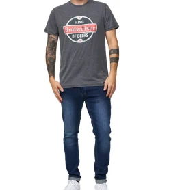 T-Shirts & Tank Tops*RE:COVERED X BUDWEISER Herren T-Shirt mit großem 