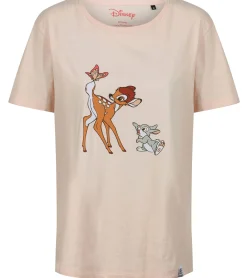 Tops & T-Shirts*RE:COVERED X Disney Damen T-Shirt mit Bambi und Klopfer Design Baumwoll-Shirt Rundhals-Shirt RCDIF2066 Rosa