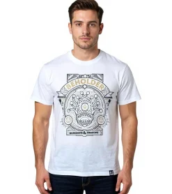 T-Shirts & Tank Tops*RE:COVERED X DUNGEONS & DRAGONS Herren T-Shirt BEHOLDER Baumwoll-Shirt Rundhals-Shirt RCHAS173 Beige