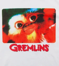 T-Shirts & Tank Tops*RE:COVERED X GREMLINS Herren T-Shirt mit großem Foto-Print Rundhals-Shirt RCWARN557 Weiß