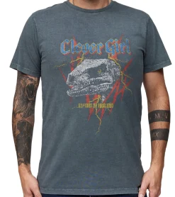 T-Shirts & Tank Tops*RE:COVERED X Jurassic Park T-Shirt Herren Rundhals-Shirt mit 窶寂"-Print Baumwoll-Shirt MMUNV1946 Grau