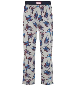 Nachtwäsche & Bademode*RE:COVERED X MARVEL Comics Hero Loungepants Herren Schlafanzug-Hose mit Marvel-Figuren-Print Baumwolle Pyjama-Hose PCMARV500 Grau