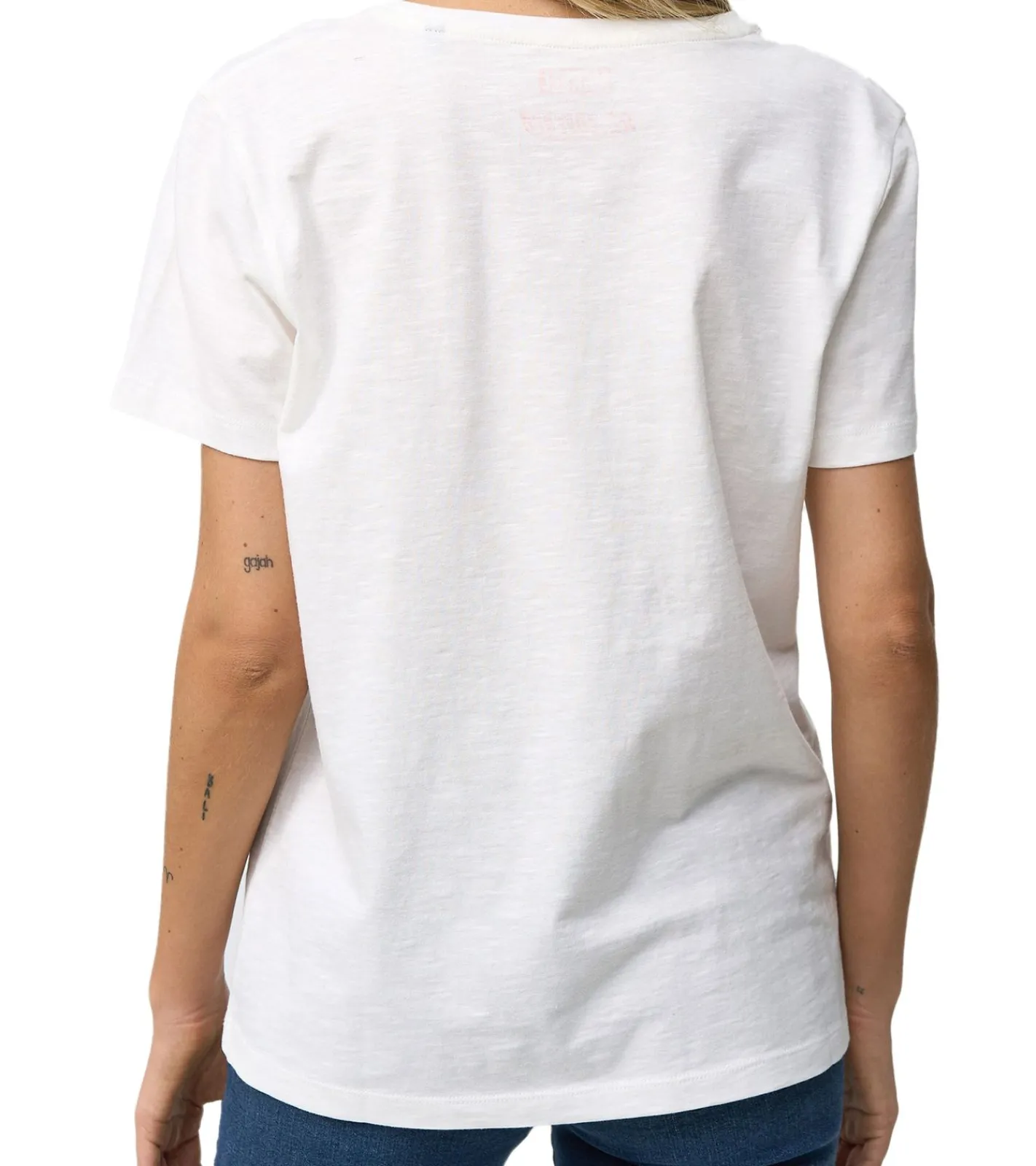 Tops & T-Shirts*RE:COVERED X MARVEL Damen T-Shirt mit "Black Widow"-Print Baumwoll-Shirt Kurzarm-Shirt MMMARV1122 Ecru-Weiß