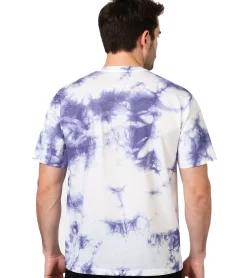 T-Shirts & Tank Tops*RE:COVERED X NFL Baltimore Ravens Herren T-Shirt mit Logo-Print Baumwoll-Shirt Rundhals-Shirt RCNFL1391 Lila/Weiß