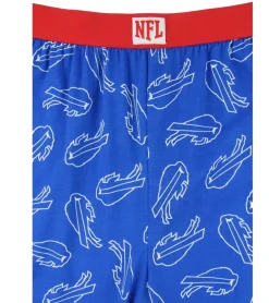 Nachtwäsche & Bademode*RE:COVERED X NFL Buffalo Bills Loungepants Herren Schlafanzug-Hose mit Team-Logo Baumwolle Pyjama-Hose RCNFL1397 Blau