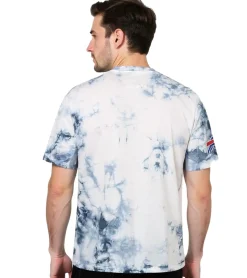 T-Shirts & Tank Tops*RE:COVERED X NFL Buffalo Bills Herren T-Shirt mit Logo-Print Baumwoll-Shirt Rundhals-Shirt RCNFL1385 Blau/Weiß