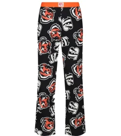 Nachtwäsche & Bademode*RE:COVERED X NFL Cincinnati Bengals Loungepants Herren Schlafanzug-Hose mit Team-Logo Pyjama-Hose RCNFL1462 Schwarz/Weiß