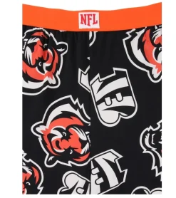 Nachtwäsche & Bademode*RE:COVERED X NFL Cincinnati Bengals Loungepants Herren Schlafanzug-Hose mit Team-Logo Pyjama-Hose RCNFL1462 Schwarz/Weiß