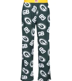 Nachtwäsche & Bademode*RE:COVERED X NFL Green Bay Packers Loungepants Herren Schlafanzug-Hose mit Team-Logo Baumwolle Pyjama-Hose RCNFL1398 Grün