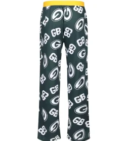 Nachtwäsche & Bademode*RE:COVERED X NFL Green Bay Packers Loungepants Herren Schlafanzug-Hose mit Team-Logo Baumwolle Pyjama-Hose RCNFL1398 Grün
