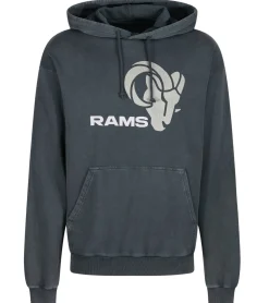 Pullover & Sweater*RE:COVERED X NFL Herren Kapuzen-Pullover mit 窶鮫os Angeles Rams Logo Baumwoll-Hoody Langarm-Shirt RCNFL1318H Grau