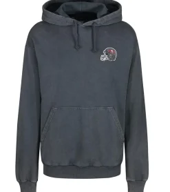 Pullover & Sweater*RE:COVERED X NFL Herren Kapuzen-Pullover mit 窶撒ampa Bay Buccaneers Schriftzug Baumwoll-Hoody Langarm-Shirt RCNFL1316C Grau