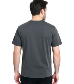 T-Shirts & Tank Tops*RE:COVERED X NFL Herren T-Shirt Las Vegas Raiders Logo Baumwoll-Shirt Rundhals-Shirt RCNFL1317G Grau